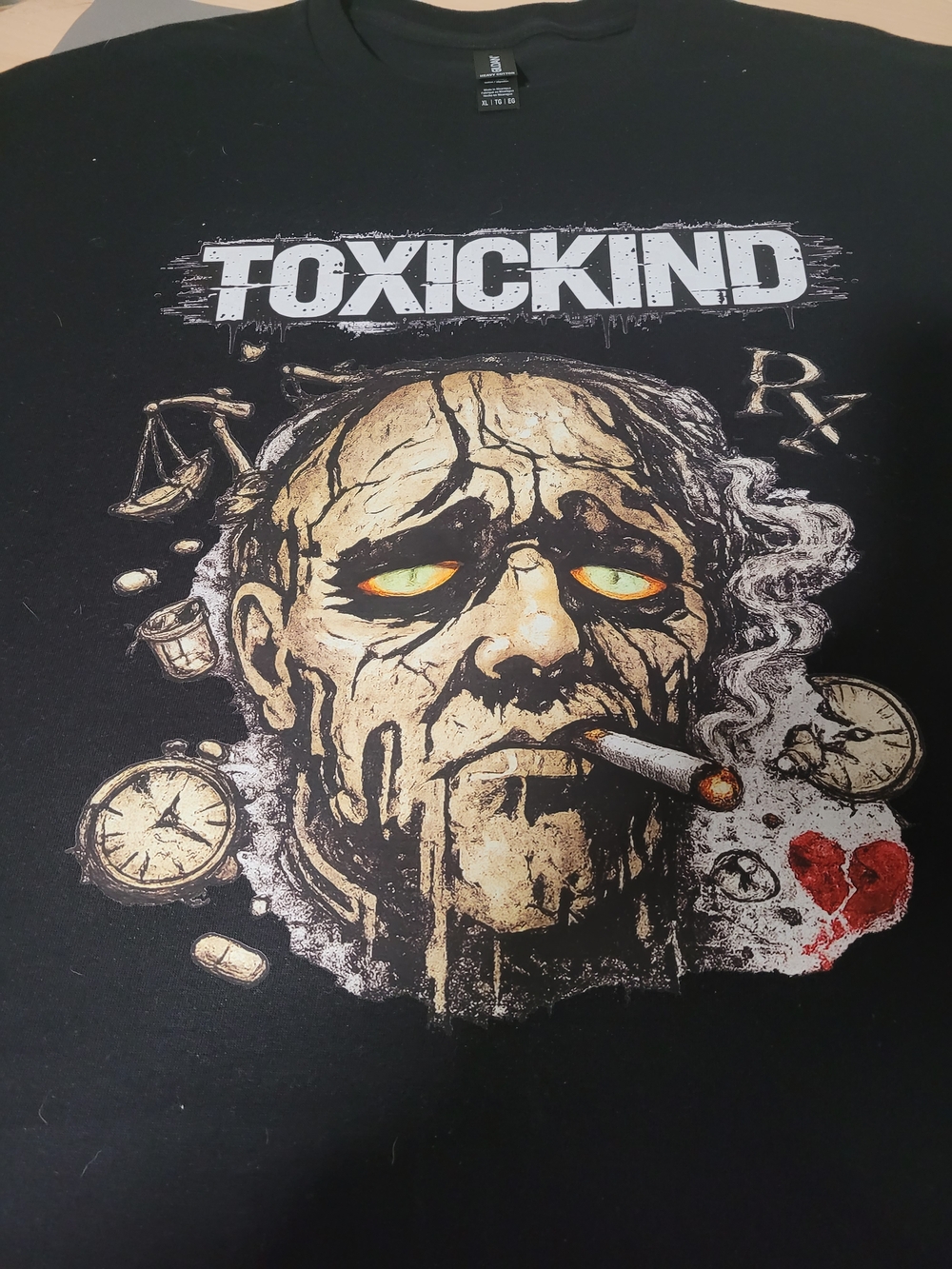 Toxickind Black Graphic Band Tee